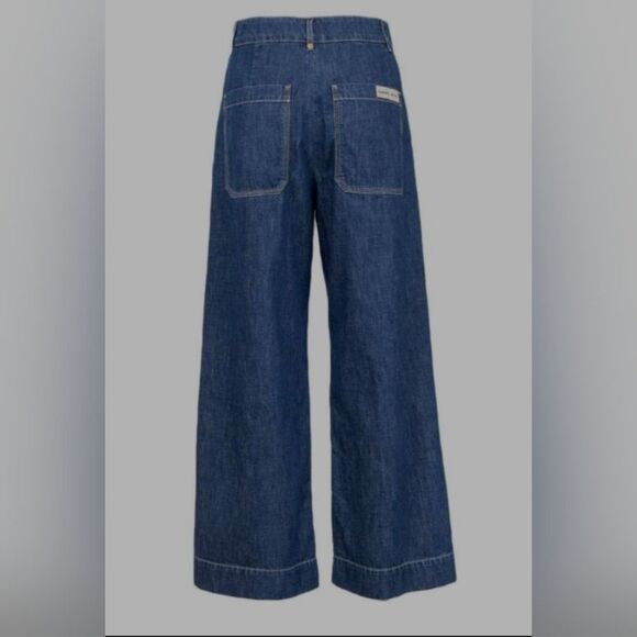 Max Mara Paul Cropped Denim Flared Jeans Size 8 - Picture 1 of 15